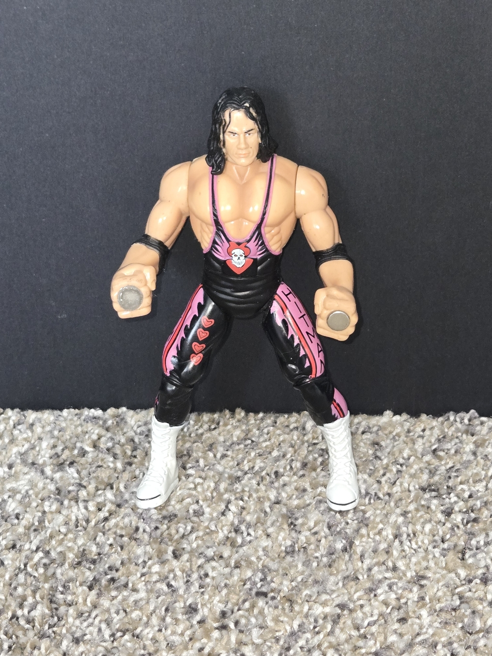 Bret The Hitman Hart Nitro Grip N' Flip Action Figure WWE 1999 WCW Marvel